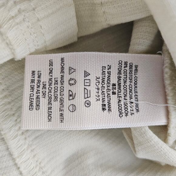 NWT Free People Atlas Cloud Front Button Pleated Textured Beige Mini Skirt 8 - Picture 10 of 11